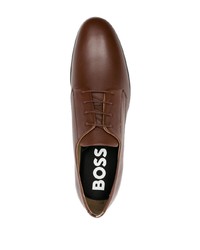 Коричневые кожаные туфли дерби от BOSS