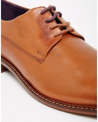 Коричневые кожаные туфли дерби от Ted Baker