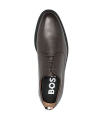 Коричневые кожаные туфли дерби от BOSS