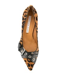 Коричневые кожаные туфли с леопардовым принтом от Veronica Beard