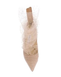 Коричневые кожаные туфли с украшением от Jimmy Choo