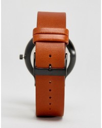 Мужские коричневые кожаные часы от Skagen