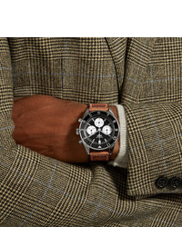 Мужские коричневые кожаные часы от Tag Heuer