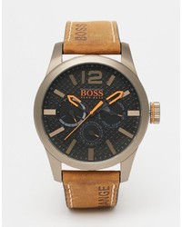 Мужские коричневые кожаные часы от Boss Orange