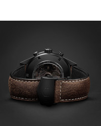 Мужские коричневые кожаные часы от Tag Heuer