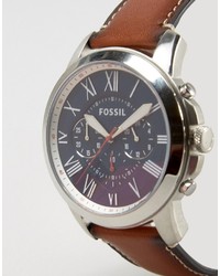 Мужские коричневые кожаные часы от Fossil