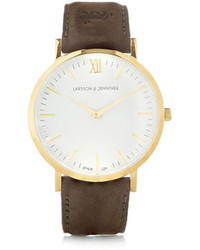 Женские коричневые кожаные часы от Larsson & Jennings