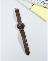 Мужские коричневые кожаные часы от Sekonda