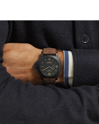 Мужские коричневые кожаные часы от Panerai