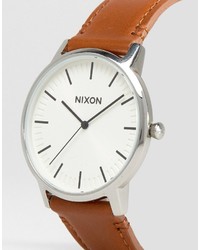 Мужские коричневые кожаные часы от Nixon