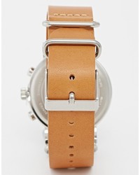 Мужские коричневые кожаные часы от Timex