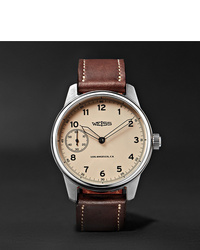 Мужские коричневые кожаные часы от Weiss