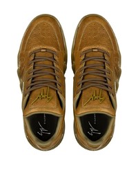 Мужские коричневые кроссовки от Giuseppe Zanotti