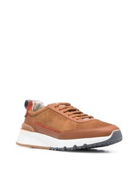 Мужские коричневые кроссовки от Brunello Cucinelli