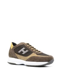 Мужские коричневые кроссовки от Hogan