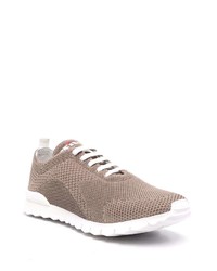 Мужские коричневые кроссовки от Kiton