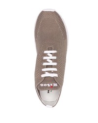 Мужские коричневые кроссовки от Kiton