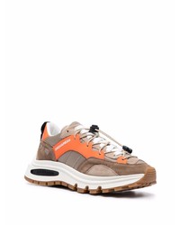 Мужские коричневые кроссовки от DSQUARED2