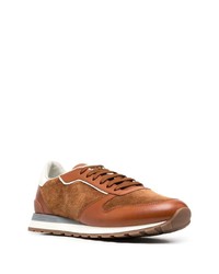 Мужские коричневые кроссовки от Brunello Cucinelli
