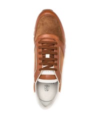 Мужские коричневые кроссовки от Brunello Cucinelli