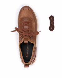 Мужские коричневые кроссовки от Santoni