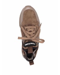 Мужские коричневые кроссовки от Tom Ford