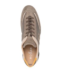 Мужские коричневые кроссовки от Hogan