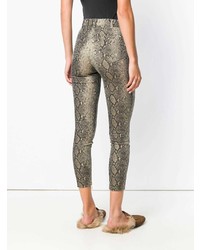 Коричневые леггинсы с принтом от Twin-Set