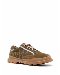 Мужские коричневые низкие кеды из плотной ткани от Camper