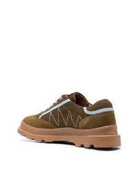 Мужские коричневые низкие кеды из плотной ткани от Camper