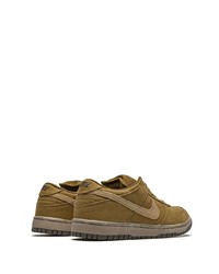 Мужские коричневые низкие кеды из плотной ткани от Nike