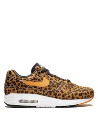 Мужские коричневые низкие кеды с леопардовым принтом от Nike