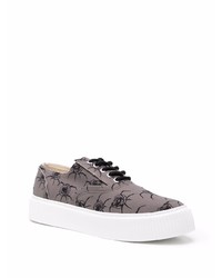 Мужские коричневые низкие кеды с принтом от Undercoverism