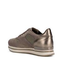 Женские коричневые низкие кеды от Hogan