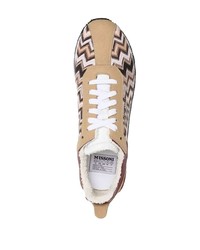 Мужские коричневые низкие кеды от Missoni