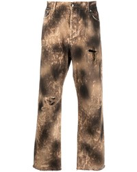 Мужские коричневые рваные джинсы от BARROW