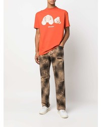 Мужские коричневые рваные джинсы от BARROW