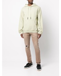 Мужские коричневые рваные джинсы от purple brand