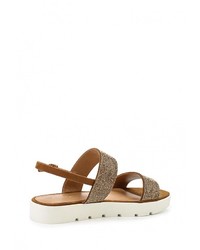 Коричневые сандалии на плоской подошве от Aldo