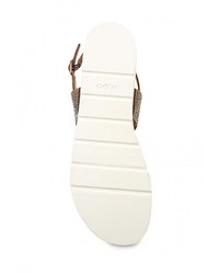 Коричневые сандалии на плоской подошве от Aldo