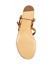 Коричневые сандалии на плоской подошве от Mango