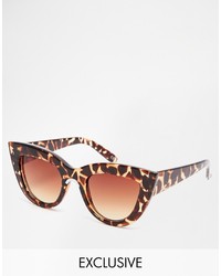 Женские коричневые солнцезащитные очки с леопардовым принтом от Jeepers Peepers
