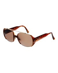 Мужские коричневые солнцезащитные очки с леопардовым принтом от Retro Sun