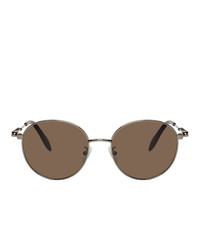 Мужские коричневые солнцезащитные очки от Alexander McQueen