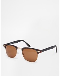 Мужские коричневые солнцезащитные очки от Asos
