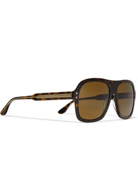 Мужские коричневые солнцезащитные очки от Bottega Veneta