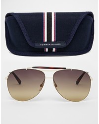 Мужские коричневые солнцезащитные очки от Tommy Hilfiger