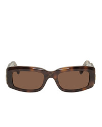 Мужские коричневые солнцезащитные очки от Balenciaga