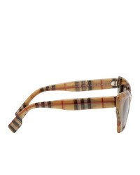 Женские коричневые солнцезащитные очки от Burberry