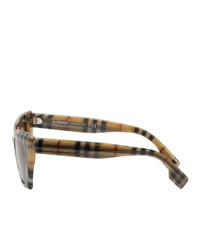 Мужские коричневые солнцезащитные очки от Burberry